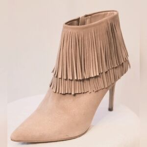 B by Brian Atwood Sand Suede Ankle Boots - US9.5